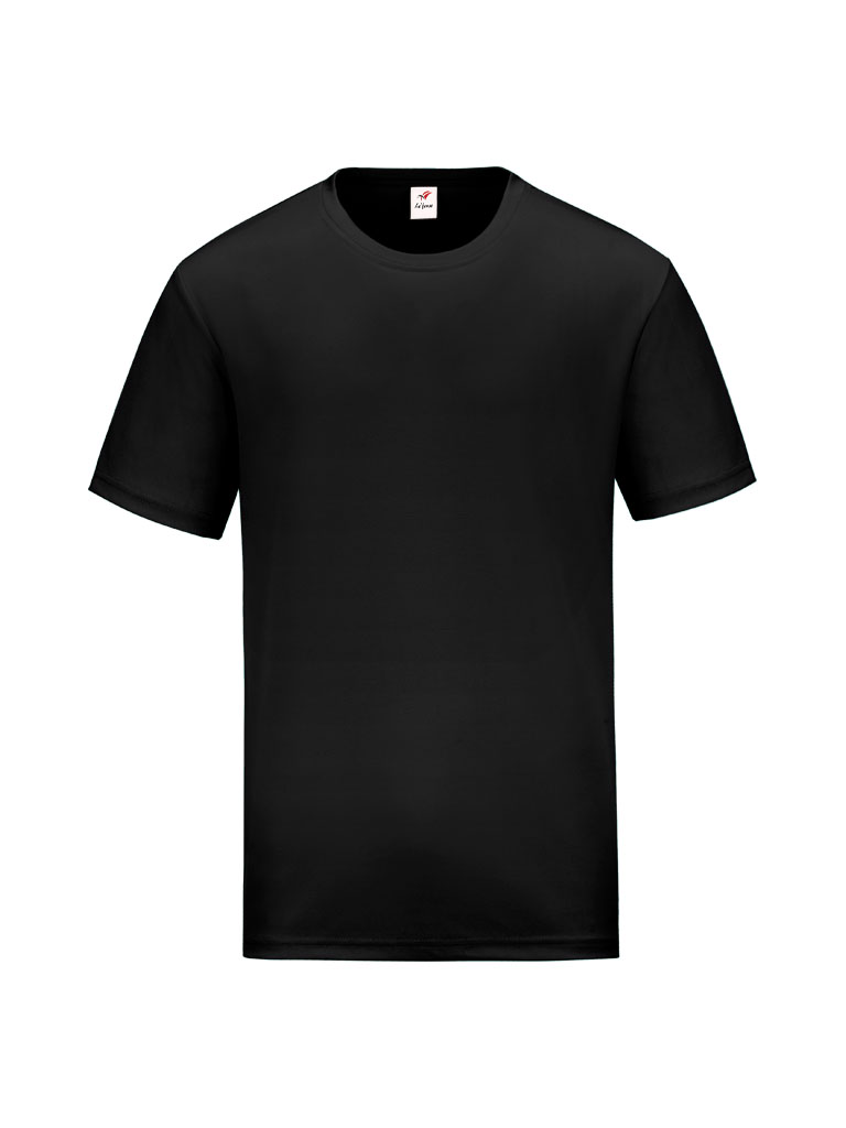 RM01 microfiber round neck T-shirt in black
