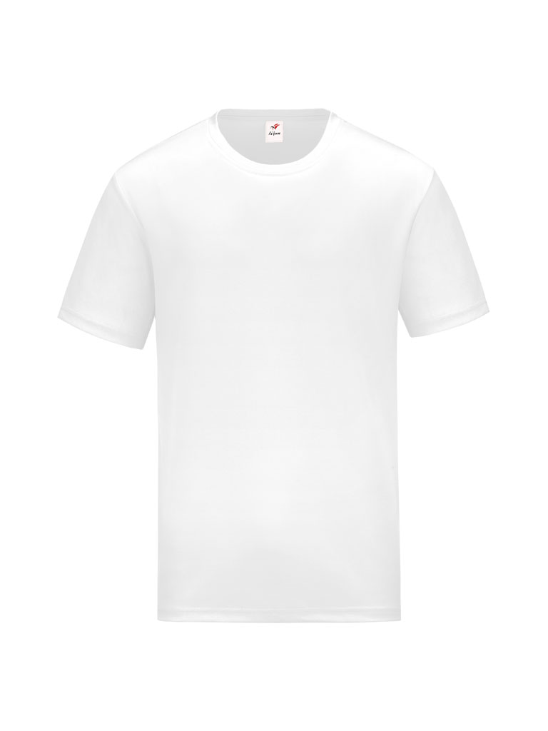 RM01 microfiber round neck T-shirt in white