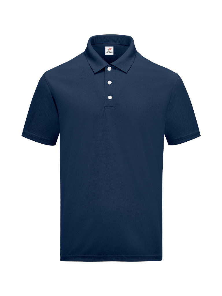 Navy microfiber polo shirt
