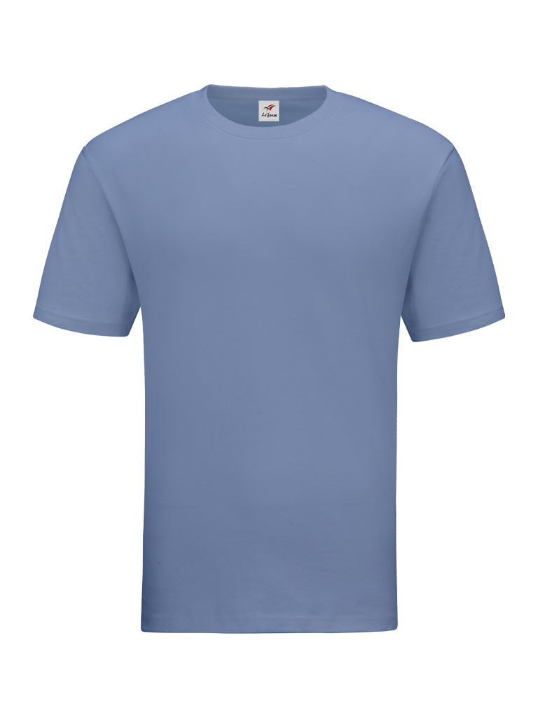 Provence blue cotton T-shirt available for custom printing